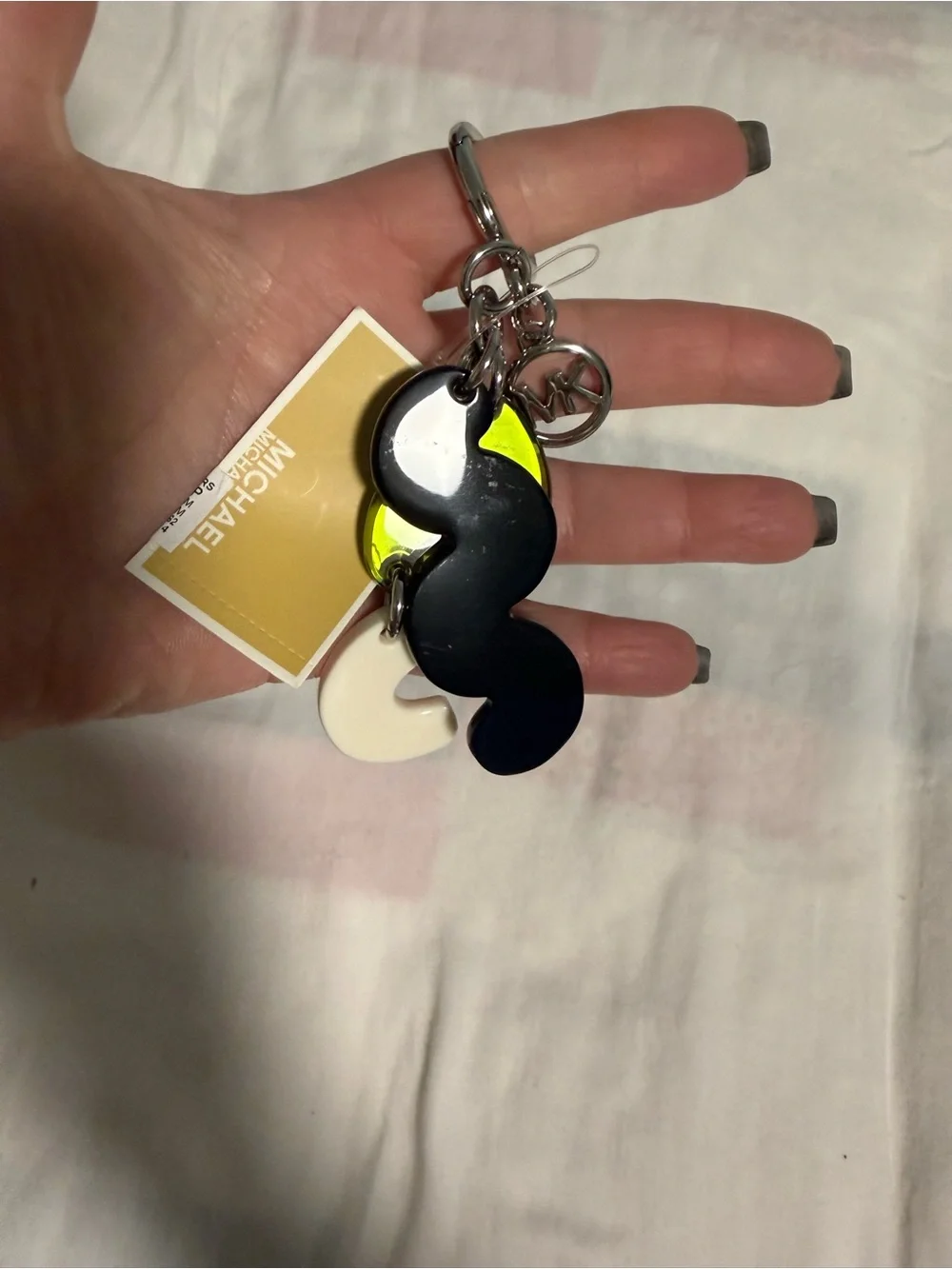 MICHAEL Michael Kors Navy Multi Modern Art Keyfob or Bag Chain! NWT